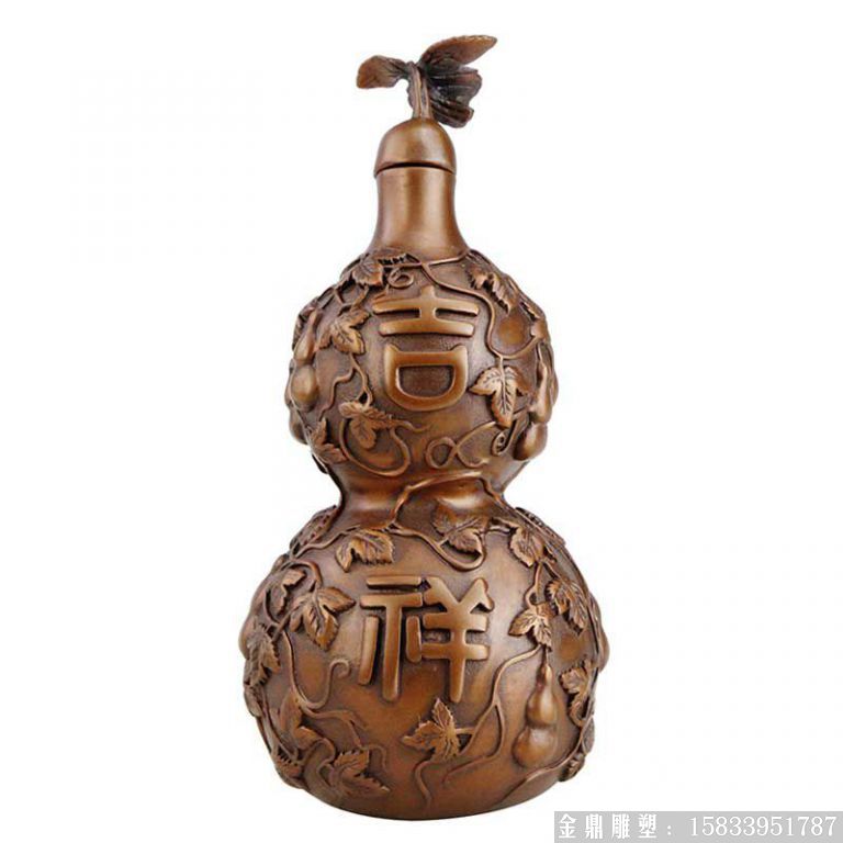 仿古銅葫蘆雕塑，多款多樣 (5)